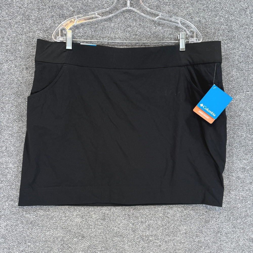 Columbia Skort Womens XXL Black Climber Canyon Omni-Shade Athletic Hiking NEW